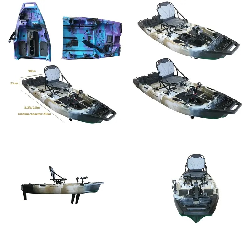 Fishing Kayak Pedal Drive - Kayak Modulare Monoposto da 8 Piedi