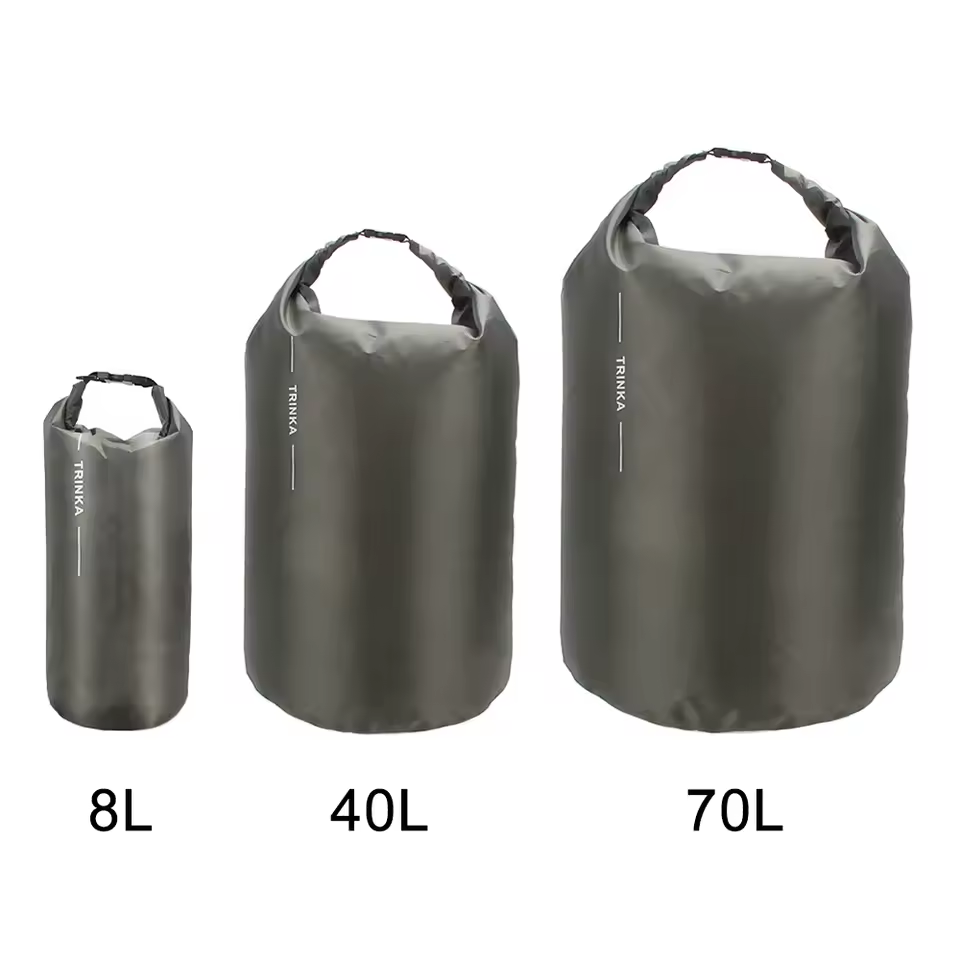 Fishing Kayak Crate - Borsa Impermeabile Roll-Top da 8L, 40L,