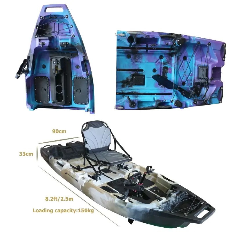 Kayak Modulare Monoposto da 8  - Fishing Kayak Pedal Drive recensione e prezzo