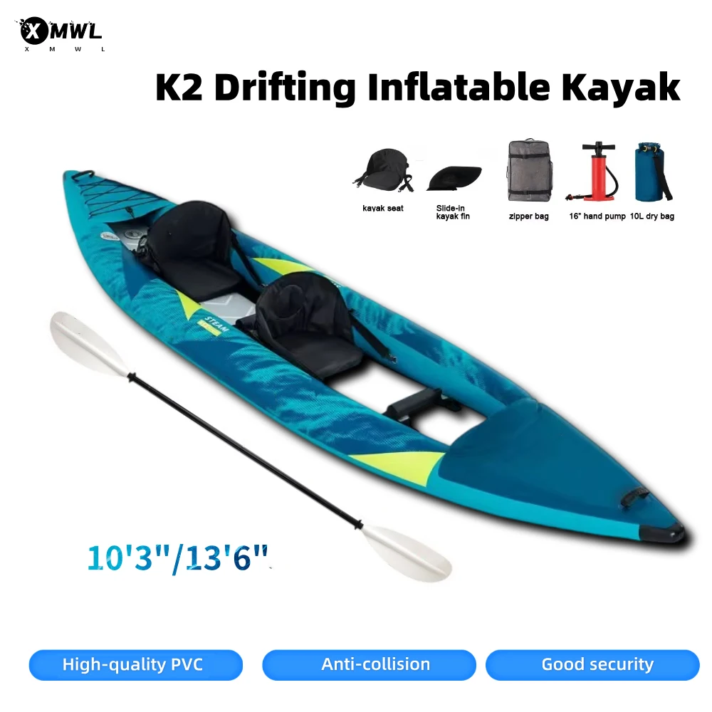 Canoa Kayak Gonfiabile 1-2 Per - Fishing Kayak Paddle recensione e prezzo