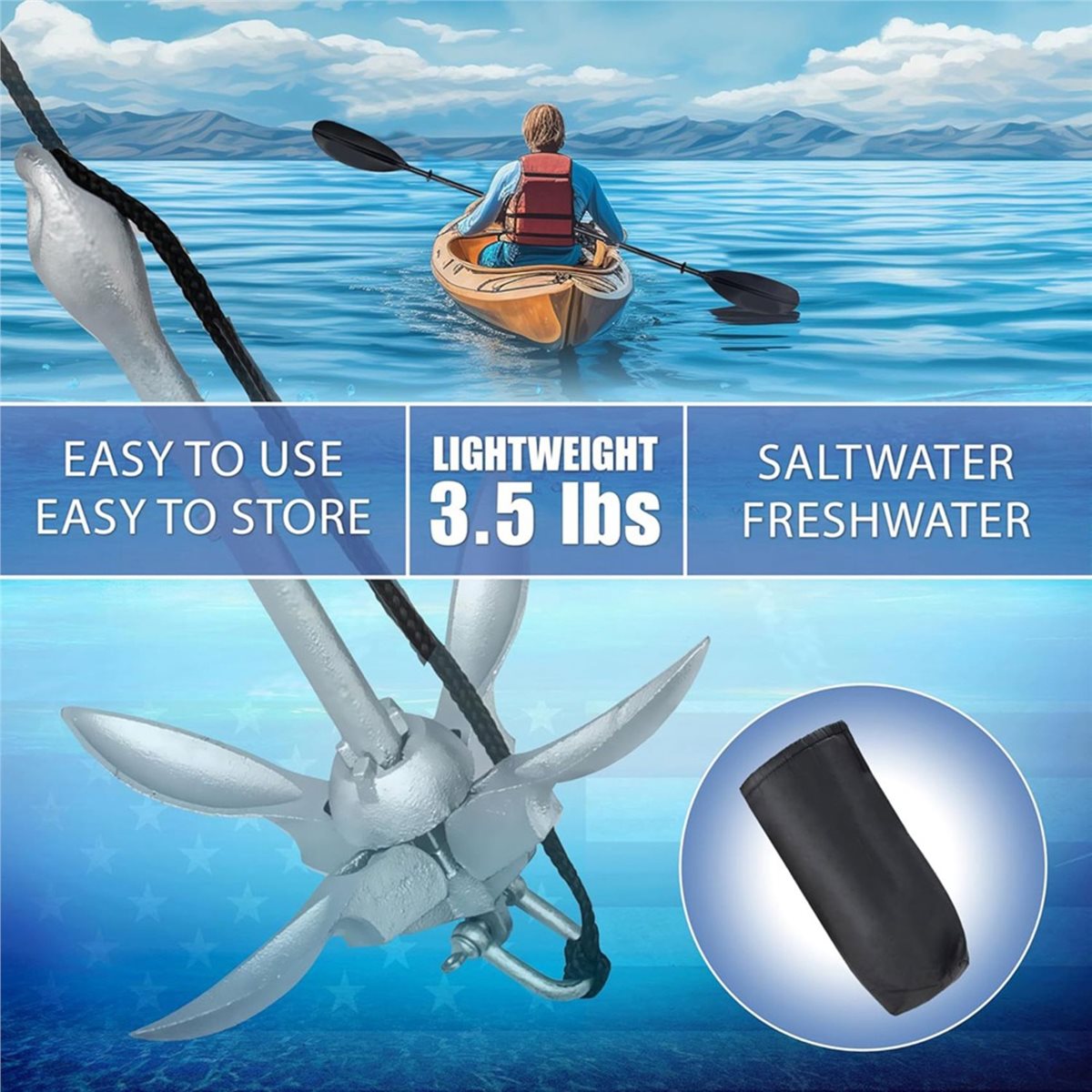 Grande Sconto Ancora per Kayak - Fishing Kayak Anchor recensione e prezzo